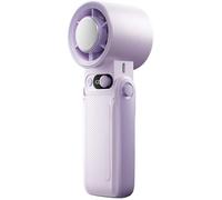 Ventilateur à main portable, réglages de vitesse réglables, 6000mAh, mini ventilateur électrique personnel rechargeable (Violet)