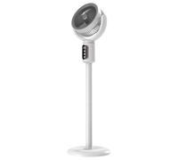 Ventilateur à Pied Silencieux avec Télécommande, Écran Numérique Tactile, 5 Vitesses, Minuterie, Ventilateur Colonne D'Intérieur Oscillant Rechargeable USB Réglable en 3 Hauteur pour Chambre
