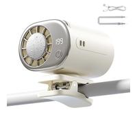 Ventilateur à pince réglable de 6,4 x 7,8 x 6,7 cm, ventilateur de bureau portable USB rechargeable à plusieurs vitesses, refroidisseur semi-conducteur silencieux de 16 °C pour voyage, camping, plage
