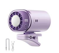 Ventilateur à pince réglable de 6,4 x 7,8 x 6,7 cm, ventilateur de bureau portable USB rechargeable à plusieurs vitesses, refroidisseur semi-conducteur silencieux de 16 °C pour voyage, camping, plage
