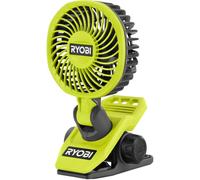 Ventilateur à pince RYOBI RCF4-0 4V USB Lithium tête orientable 325°/180°, 2 vitesses, 39 dB Vert/Anthracite