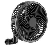 Ventilateur à pince SucceBuy avec oscillation, alimentation USB 10 W, 9 vitesses et mode circulation, ventilateur pour la circulation de l'air et le refroidissement dans les caissons et tentes de cult