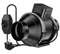 Ventilateur à roue en plastique de 100 mm, moteur EC, réglage progressif, fonctionnement silencieux