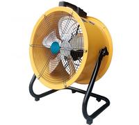 Ventilateur à Tambour métallique inclinable Robuste à Haute Vitesse de 16 Pouces, Ventilateur Industriel, Ventilateur de Sol oscillant pour entrepôt, ateliers, Garage, Usine et sous-Sol, Angle