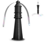 Ventilateur Anti, Mouche de Table avec pales holographiques, Suspendu pour intérieur/extérieur, Chasse-Mouches Portable pour Camping, Jardin, terrasse, Piles Non incluses - 1Pcs