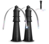 Ventilateur Anti, Mouche de Table avec pales holographiques, Suspendu pour intérieur/extérieur, Chasse-Mouches Portable pour Camping, Jardin, terrasse, Piles Non incluses - 2Pcs