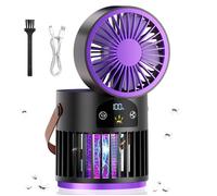 Ventilateur Anti-Moustiques Avec Lumière, Lampe Antimoustiques Et Mouches Uv 360°, Ventilateur Mouchetable, Lampe Insecticide Susp
