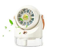 Ventilateur avec brumisation 3 vitesses, portable, silencieux, fonction | Petit ventilateur à piles pour nomade Pour Maison Chambre Bureau Été Extérieur Camping Pêche
