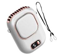 Ventilateur avec clip pour la taille - Refroidisseur avec écran numérique à 5 vitesses | Dispositif de refroidissement personnel rechargeable sans lames, mini ventilateur de bureau à suspendre en C
