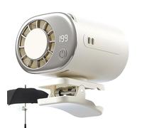 Ventilateur avec clip pour voiture | Écran LED avec rotation 360° et 199 niveaux - Mini ventilateur de bureau | pour voyages, camping, extérieur, plage, festivals, sport, bureau, randonnée,