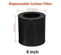 Ventilateur avec filtre à charbon actif 2-en-1 - Ventilateur en ligne - Diamètre 15 cm - Moteur conforme aux normes européennes - Débit d'air élevé - Filtration à cinq niveaux - Kaki foncé