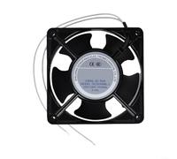 Ventilateur axial résistant aux hautes températures pour cheminée cassette insert ou poêle à bois, 120 x 120 x 38 mm, ventilateur thermique à lame métallique avec fonctionnement silencieux