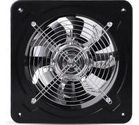 Ventilateur axial - Ventilateur d'extraction pour cuisine/salle de bains - 20 cm - 80 W - 2 800 tr/min - 850 m³/h - 220 V CA - Boîtier carré en fer - Noir