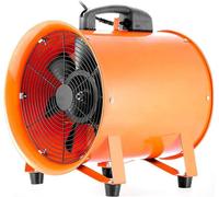 Ventilateur axial, ventilateur tubulaire cylindrique pour cabine de peinture, 9,8'' avec 10 m de tuyau PVC, orange