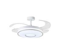Ventilateur Bel Air Alice 72W 4 pales retractables LED 108 cm Blanc