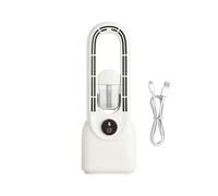 Ventilateur brumisateur, avec 6 vitesses de refroidissement sans pales et fonction humidificateur, 1500 mAh, ventilateur de brumisation personnel, circulation d'air silencieuse, refroidisseur de