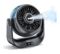 Ventilateur Brumisateur Bureau - 5000Mah Mini Ventilateurs Silencieux De Table Avec 5 Vitesses, Ecran Led & Réglable À 90°[VV169]