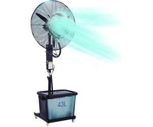Ventilateur Brumisateur d'Extérieur, Ventilateur Colonne Réglable Hauteur avec Pales 750mm/650mm, Oscillation 90°, Réservoir d'eau 42L, pour Terrasse, Jardin, Piscine, Pelouse,Fan Blade 750mm
