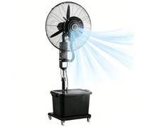 Ventilateur Brumisateur Heavy Duty 42L sur Pied, Ventilateur Oscillant Haute Vitesse avec Grand Réservoir d'Eau, Refroidissement Industriel pour Entrepôt, Garage, Serre et Jardin(71cm/28in)
