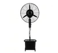 Ventilateur Brumisateur Industriel 42L, 260W Puissant Ventilateur sur Pied avec Pulvérisation d'Eau, 3 Vitesses, Oscillation, Roues 360° - Pour Atelier, Terrasse, Entrepôt, Élevage(Diameter 81cm)