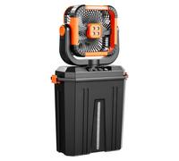 Ventilateur brumisateur, moteur 2400 tr/min Ventilateur brumisateur de camping, ventilateurs rafraîchissants avec réservoir d'eau de 12 litres, batterie 20000 mAh, 4 vitesses et 3 modes d'éclairage, v