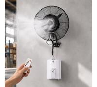 Ventilateur Brumisateur Mural avec Réservoir D'eau de 15L, Ventilateur de Refroidissement Commercial, Rafraîchisseur D'air pour Terrasse/Gazebo/Serre/Atelier