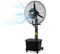 Ventilateur brumisateur oscillant à 90° : modèle industriel sur pied pour le refroidissement - Réservoir de 43 L, 3 vitesses - Rafraîchissez votre magasin, garage, grange ou espace de travail