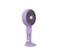 Ventilateur Brumisateur Portable 3 Vitesses avec Base Support pour Smartphone Violet