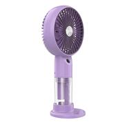 Ventilateur Brumisateur Portable 3 Vitesses avec Base Support pour Smartphone Violet