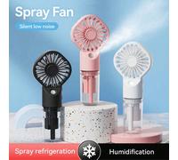 Ventilateur brumisateur portable - Mini rechargeable portatif, 4 vitesses de vent, avec brumisation d'eau - Convient pour les voyages, le camping, l'extérieur, la maison, le bureau, le maquillage, les