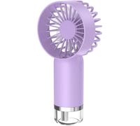 Ventilateur Brumisateur Portable - Mini Rechargeable USB 3 Vitesses - Appareil Fraîcheur pour Bureau & Plage - Violet Clair