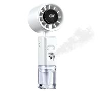 Ventilateur Brumisateur Portable, Mini Ventilateur USB Rechargeable | 6 Vitesses, Ventilateur a Main, Ventilateur Portable avec Eau, Accessoires pour Maison, Extérieur, Bureau, Camping, Blanc