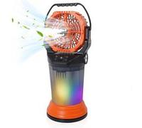 Ventilateur brumisateur portable,OMOZUN,batterie haute capacité de 15 000 mAh,réservoir de 2 000 ml,quatre vitesses de ventilation,atomisation nano,moteur sans balais,orange orange
