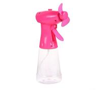 Ventilateur brumisateur portable, pour mini ventilateur de refroidissement, réservoir d'eau de 500 ml, brume réglable pour voyage, extérieur, bleu (rose)