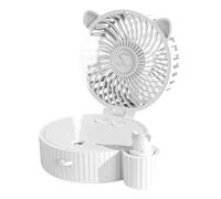 Ventilateur brumisateur puissant à 3 vitesses USB compact | Mini éventails personnels pour voyage, plage, pêche, bureau, camping pour adultes