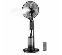 Ventilateur Brumisateur Silencieux 75W,Ventilateur sur Pied 150cm,3 Vitesses,3modes,Antimoustique,Réservoir d'eau 3,2L,Télécommande