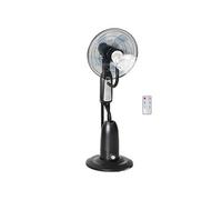 HOMCOM Ventilateur brumisateur silencieux 90 W, ventilateur sur roulettes 5 pales ? 44,5 cm, 3 modes 3 vitesses, brumisation, tšŠlšŠcommande, minuterie, oscillation š€ 70¡ã, tšºte inclinable, gris et