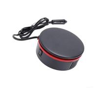 Ventilateur Chauffant Auto 150W Base Pivotante 360°(Red) | pour puissance 150W, dégivrage rapide, élimine la buée, sécurité routière améliorée, branchement allume-cigare