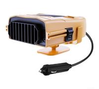 Ventilateur Chauffant Auto 360° Rotation Portable(Yellow) | Rotation 360° horizontale, 60° verticale, direction airflow précise, désembuage rapide