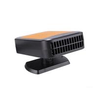 Ventilateur Chauffant Auto ABS Rotation 360°(Black Orange) | 120W pour puissance, pour fusion automatique, câble 1.5m, ABS , silence opérationnel