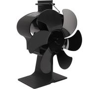 Ventilateur chauffant - Chauffage pour cheminée - Chauffage plus efficace - Fonctionnement par convection thermique - Dimensions : 21 cm de profondeur x 18 cm de largeur x 12 cm de hauteur - Noir