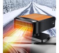 Ventilateur Chauffant Portable 200W pour Voiture 12V, Rotation 360° | Dégivrage et Désembuage, Chaud et Froid 2 en 1, Chauffage Rapide, 12V, Rotation 360°
