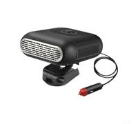Ventilateur Chauffant USB 27cm pour Camping et Auto(24V Black) | Double tension 12V/24V, dégivrage rapide, compact 27cm, matériau ABS , sécurité améliorée