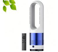 Ventilateur Circulateur D'air Oscillant De 18 Pouces, Ventilateur Tour Sans Pales Chaud Et Froid, Avec 8 Vitesses Et Minuteur, Pour Maison, Bureau, Chambre blue