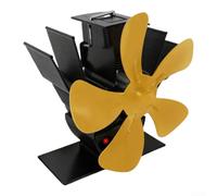 Ventilateur circulateur efficace 5 pour tentes (doré) | Technologie thermo-électrique, démarre à 50 °C, augmente la distribution de la chaleur, fonctionnement silencieux