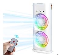 Ventilateur Climatiseur portable 600 ml Rafraîchisseur d'air, Humidificateur, 3 Vitesses, 3 Modes de Brumisation, Oscillation à 120°