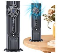 Ventilateur Climatiseur portable avec brumisation et 6 vitesses pour refroidissement efficace bureau chambre Ventilateur(Noir)