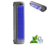 Ventilateur Climatiseur Portable, Refroidisseur Mural Sans Perçage Avec Batterie 2000mAh Et Écran LED, Fonctionnement Silencieux, Ventilateur Sans Pale À 3 Vitesses Pour Maison, Bureau Et Chambr gray