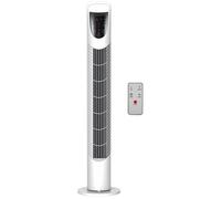 Ventilateur Colonne 40W Télécommande - Oscillation 70°, 3 Vitesses 3 Modes, Minuteur 7.5h, Blanc