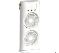 Ventilateur colonne à deux têtes, fonction brumisateur et humidificateur, orientable à 180° et pivotant à 90°, 3 vitesses
